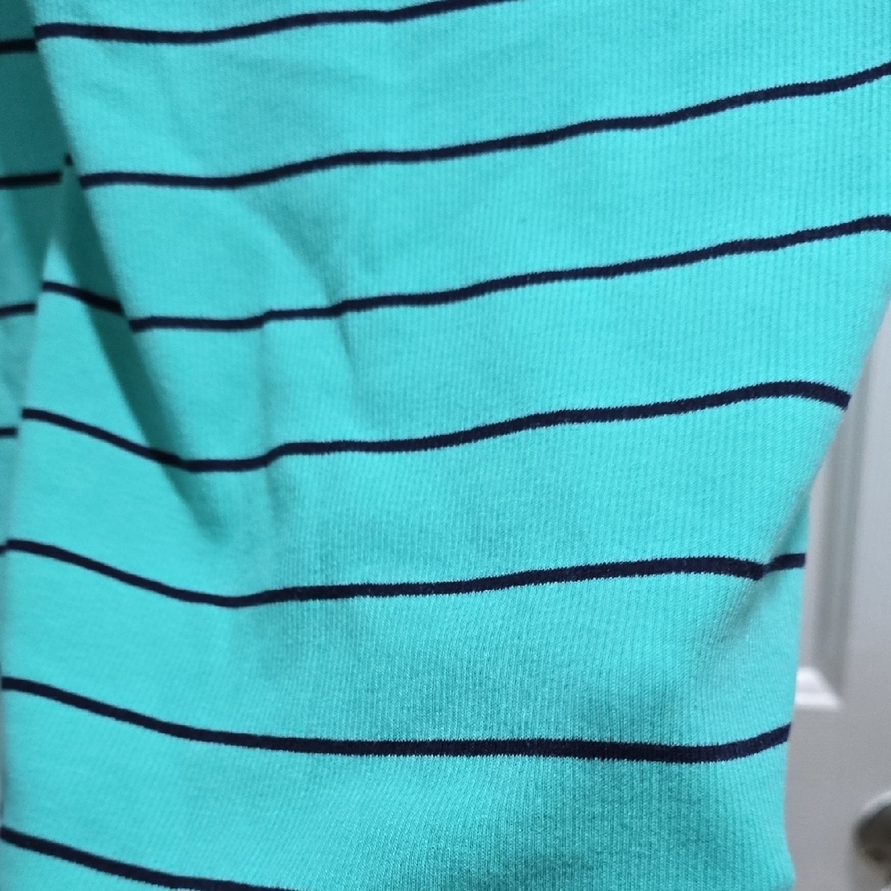 GAP Striped Turquoise Tank Top Size L - Picture 5 of 5